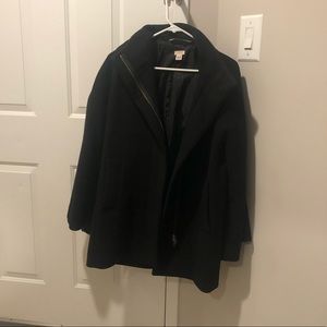 J. Crew Black Cocoon Coat